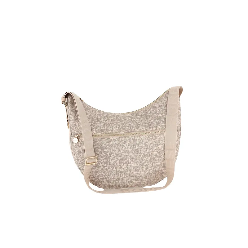 Borbonese Large women's shoulder bag in recycled fabric... 2