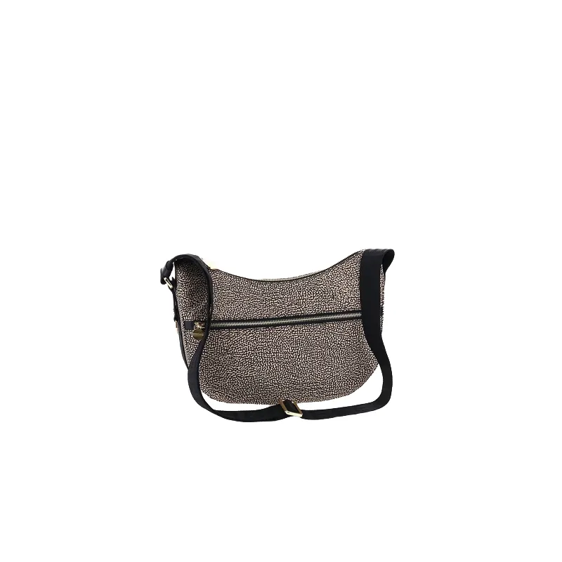 Borbonese luna bag small OP Natural-black 2