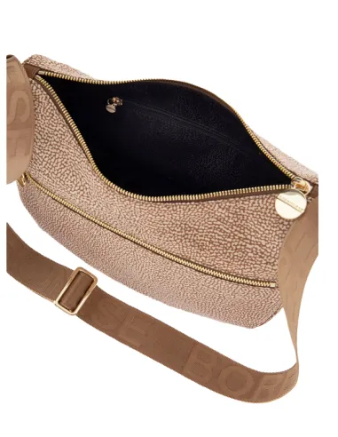 Borbonese luna bag small beige-brown