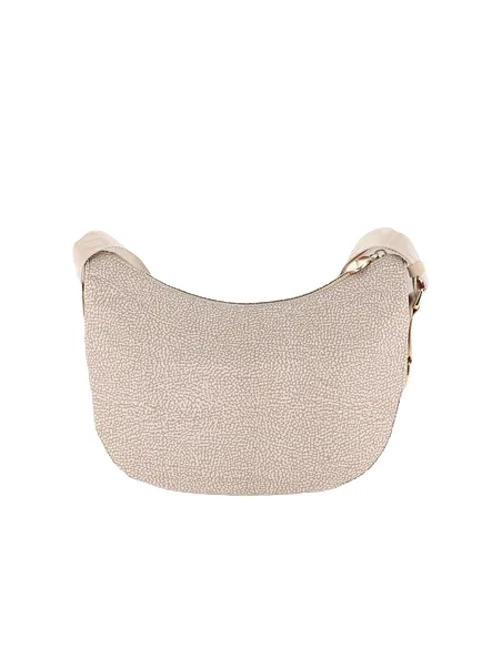 Borbonese Kleines Umhangetasche mit Fronttasche sand
