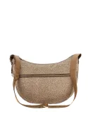 Mezza Luna media con tasca Borbonese Beige-Marrone