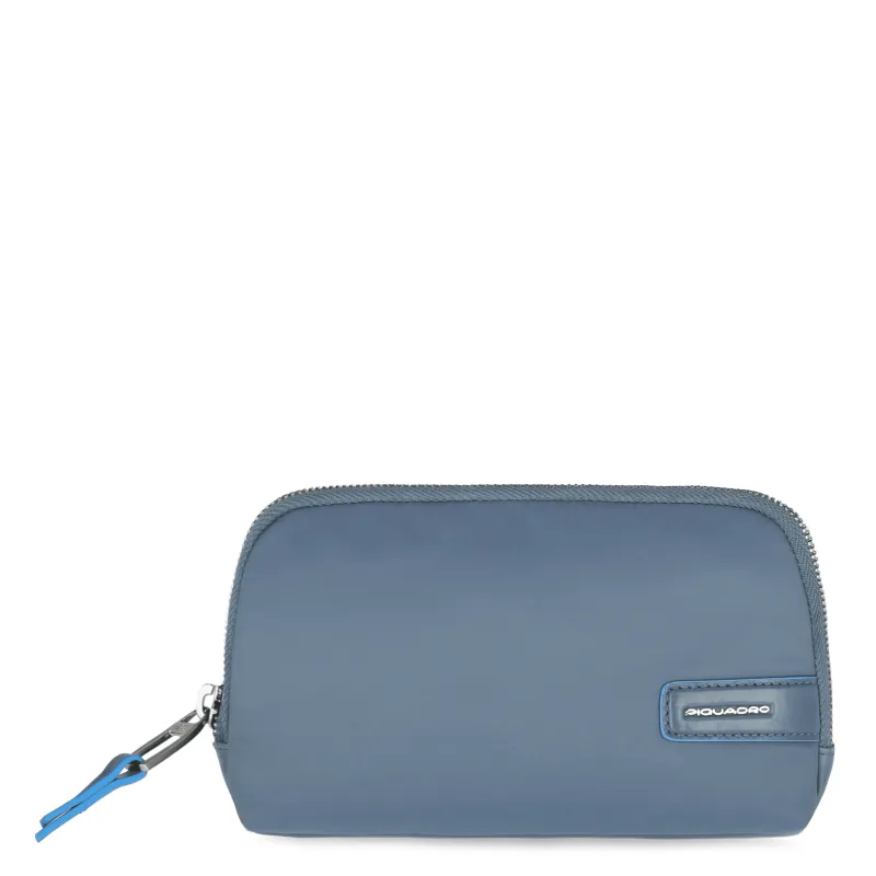 Pochette piccola in tessuto riciclato Piquadro azzurro