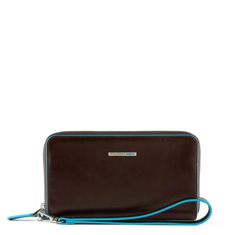 Clutch-Geldbörse für Damen Piquadro Blue Square Dunkelbraun