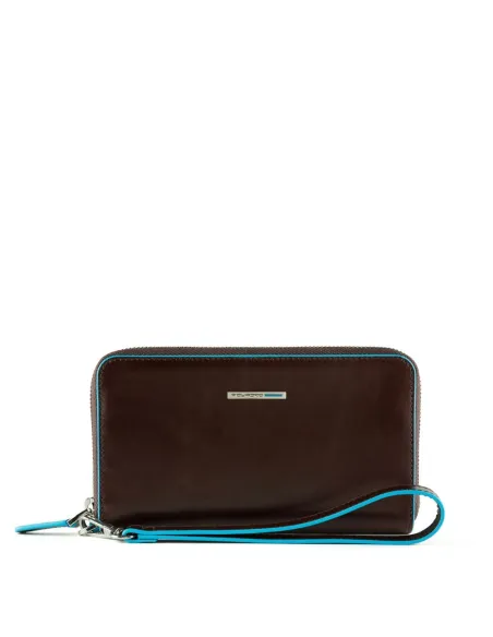 Clutch-Geldbörse für Damen Piquadro Blue Square Dunkelbraun