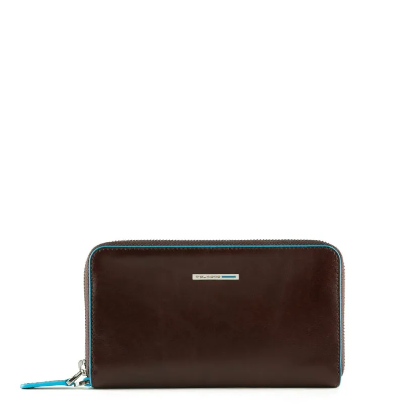 Clutch-Geldbörse für Damen Piquadro Blue Square Dunkelbraun 2