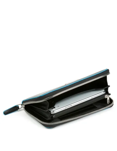 Clutch-Geldbörse für Damen Blue Square schwarz