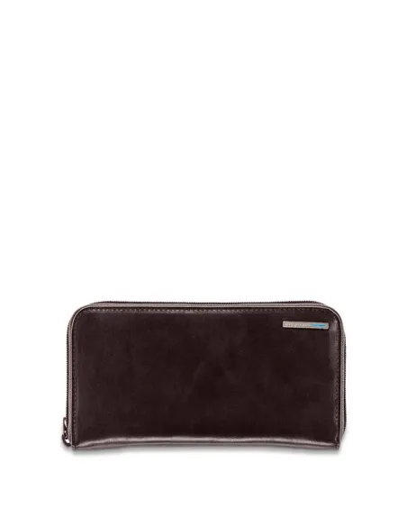 Women's zipped wallet Blue Square