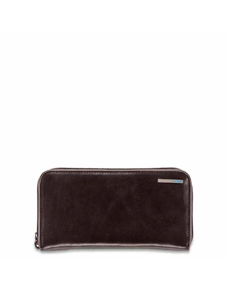 Women's Wallets with zip opening dark brown