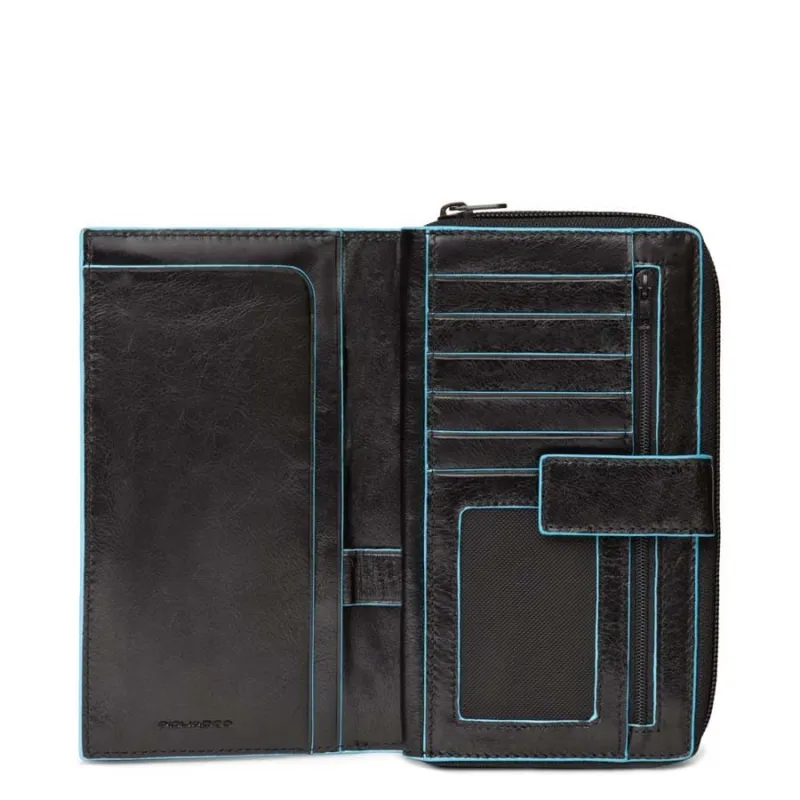 Portafogli donna grande Blue Square Piquadro nero