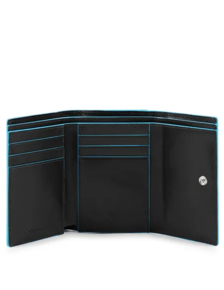Piquadro Small size, women's wallet with rear money pocket black