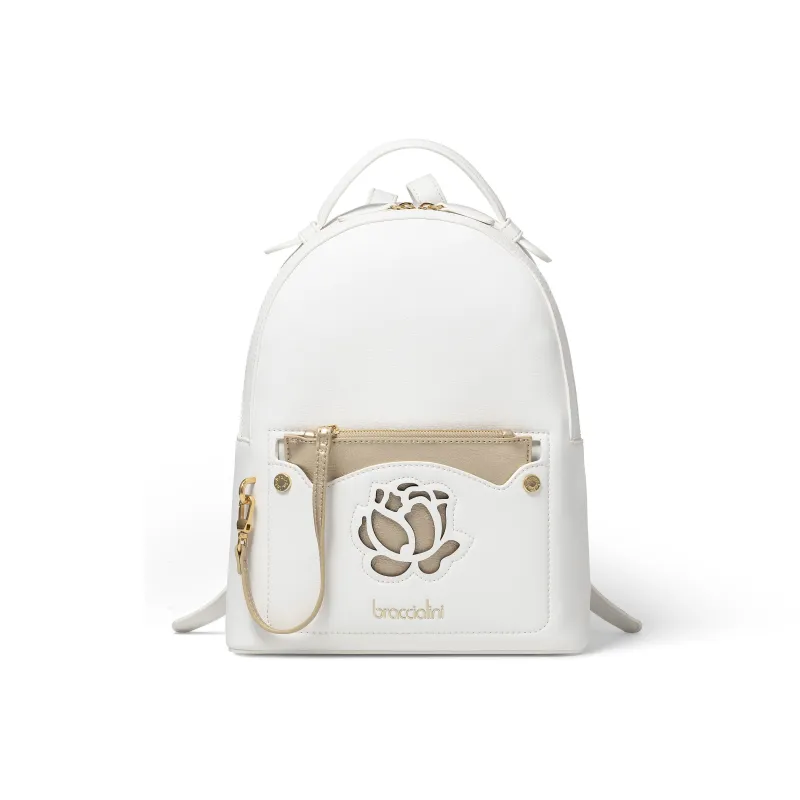 Braccialini Pocket Damen-Rucksack Weiß