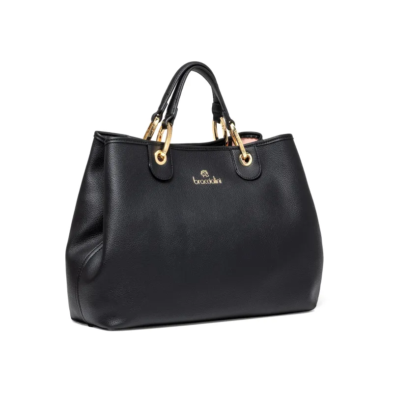 Braccialini Damentasche mit abnehmbarer Clutch schwarz 2