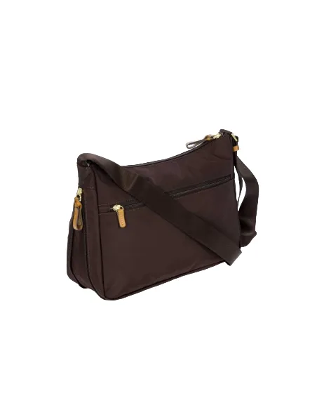Brics Medium-sized shoulder bag with three zipped pockets dark brown