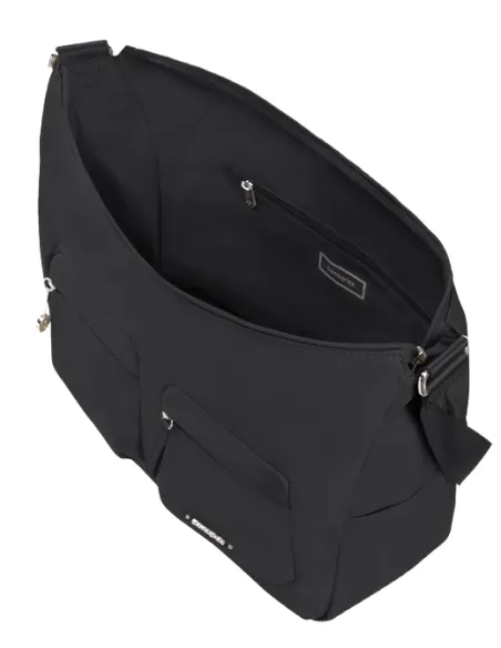 Borsa a tracolla in tessuto Samsonite nera